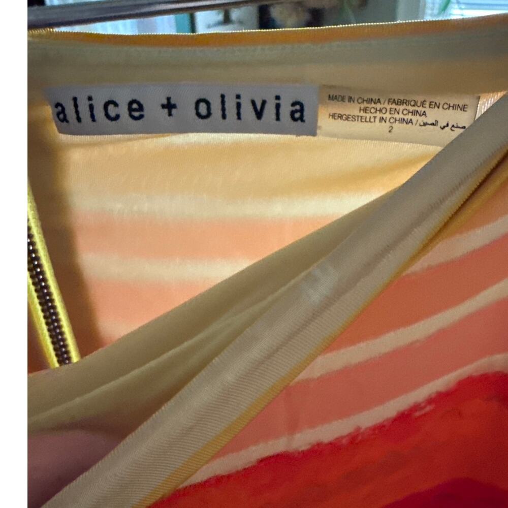 Alice + Olivia Delora Maxi Dress 2 Rainbow Reef Resort Vacation Cruise Beach - Picture 4 of 7